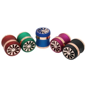 Pinwheel-Top 4-Layer Zinc Alloy Herb Grinder, 63 mm - Product image