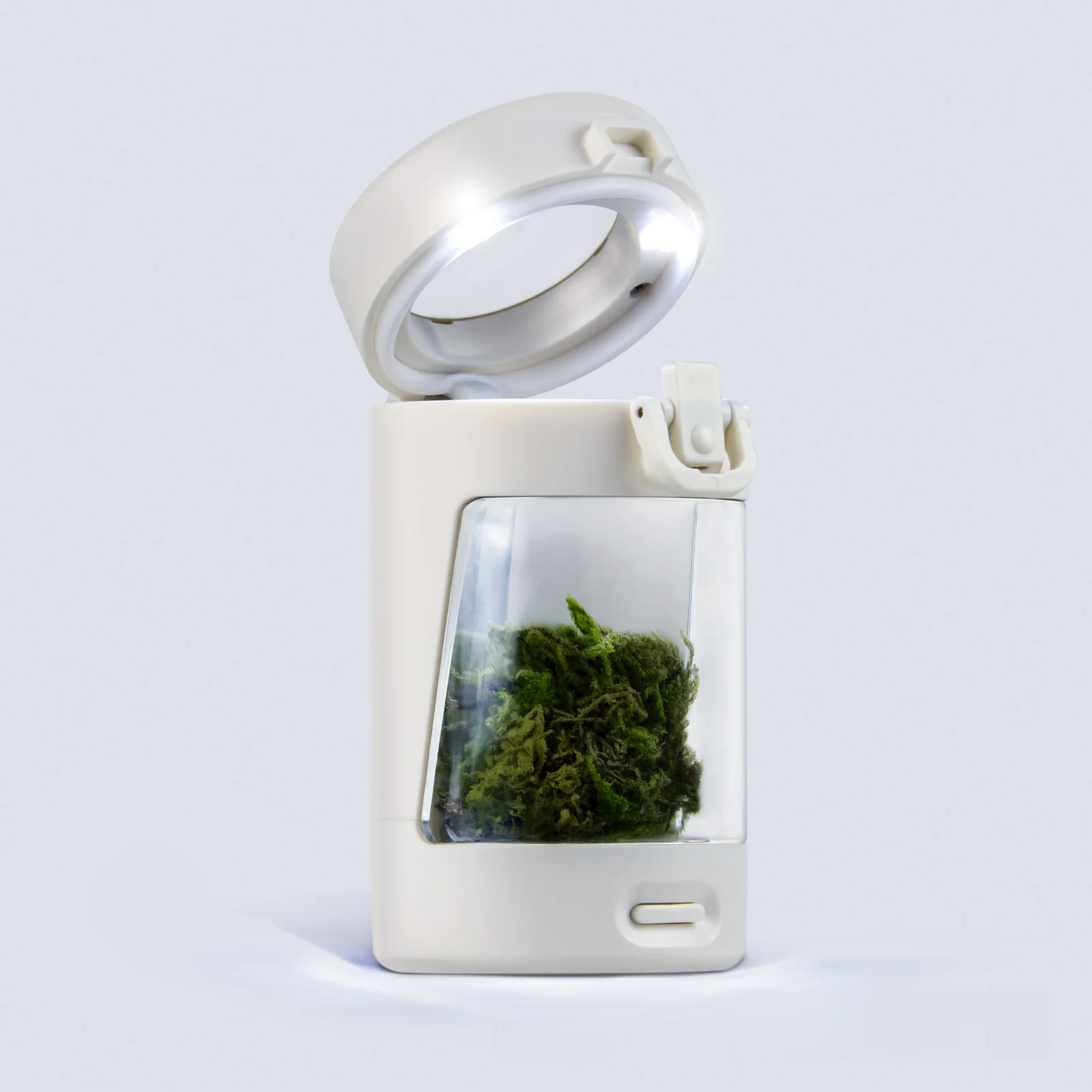 LED Acrylic Storage Jar with Magnifier, 55 mm