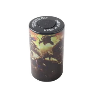 Printed Push-Top Plastic Storage Jar, 6 x 10 cm - Product image