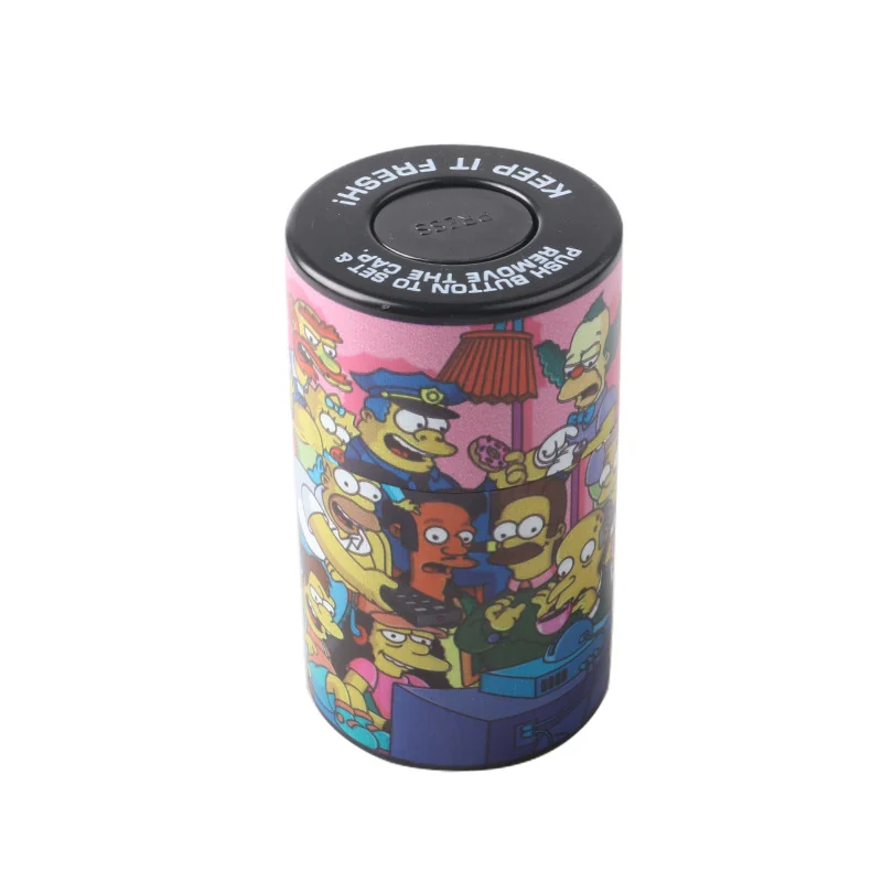 Printed Push-Top Plastic Storage Jar, 6 x 10 cm