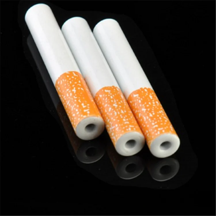Cigarette-Style Aluminum Tobacco Pipe, 78 mm