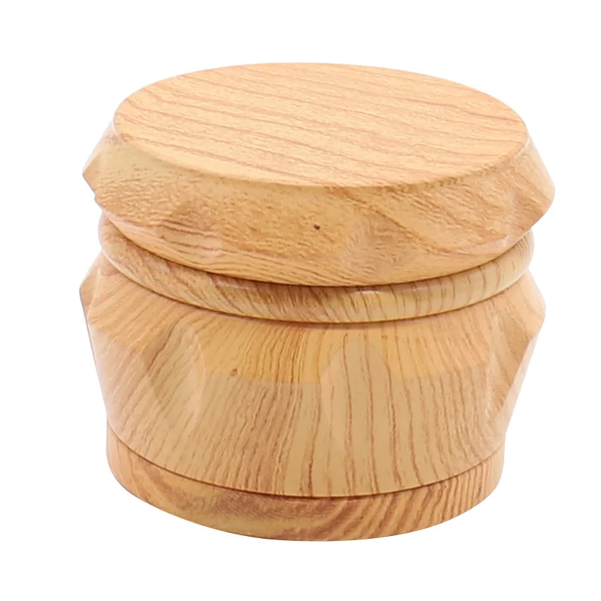 Wood-Finish Four-Layer Zinc Alloy Herb Grinder - Product detail