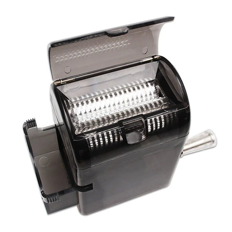Hand-Crank Plastic Herb Grinder with Drawer