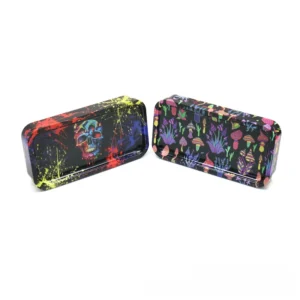 Printed Metal Smoking Accessories Storage Tin - Product image