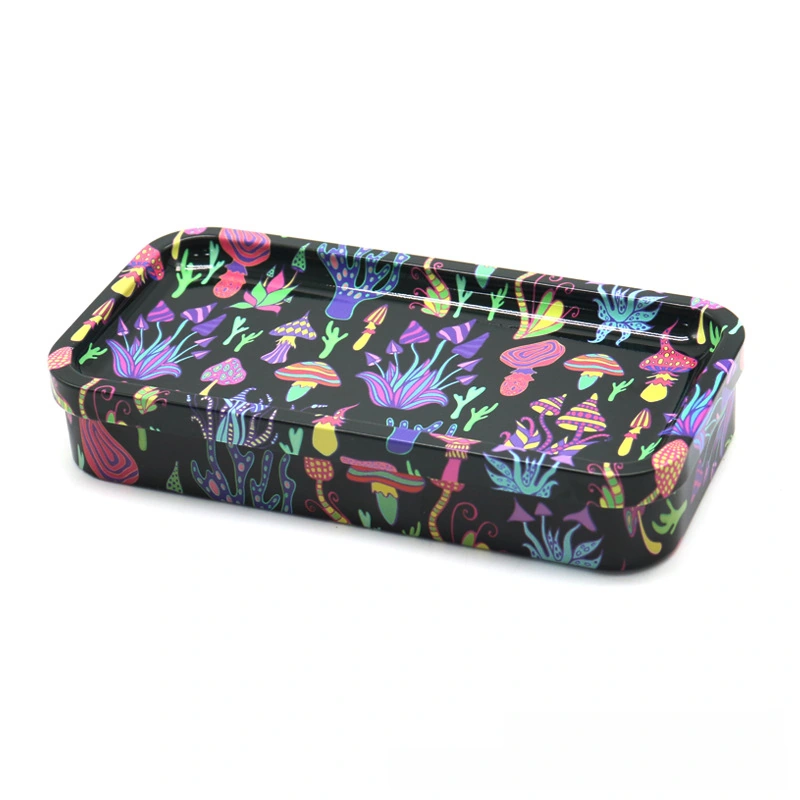 Printed Metal Smoking Accessories Storage Tin