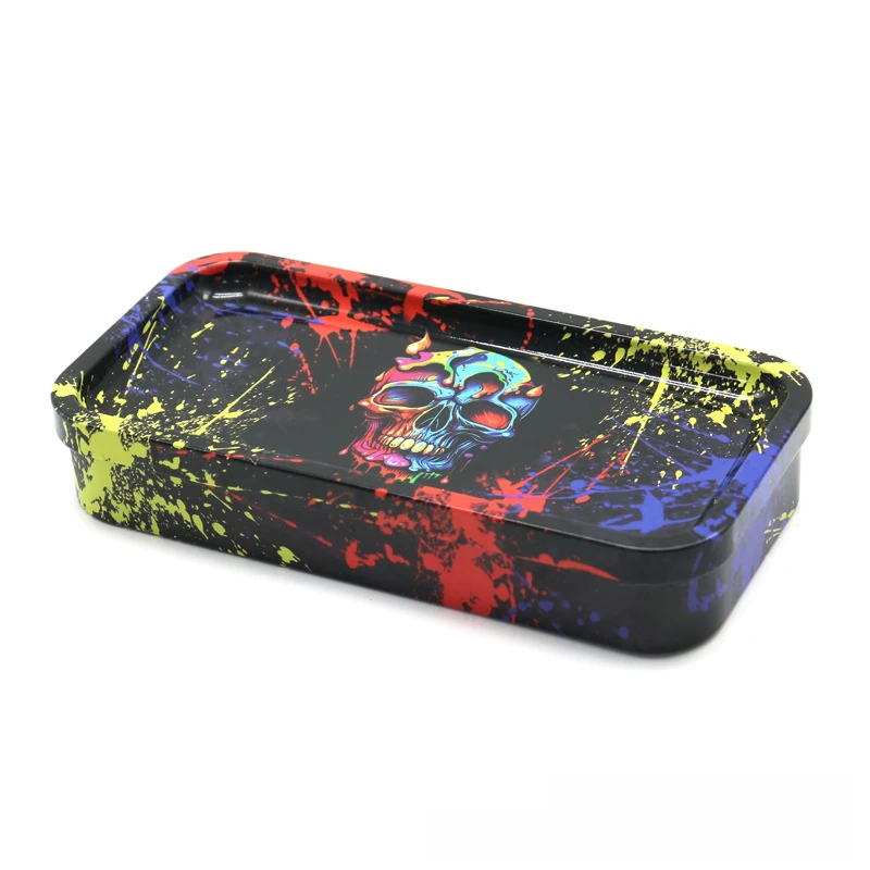 Printed Metal Smoking Accessories Storage Tin