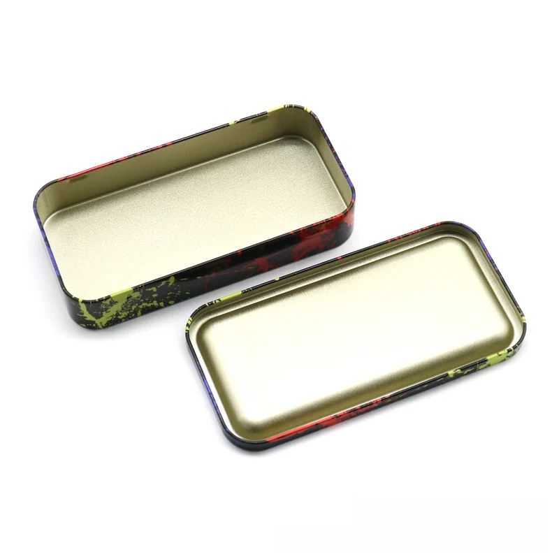 Printed Metal Smoking Accessories Storage Tin