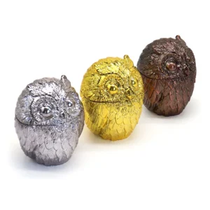 Owl-Shaped Zinc Alloy Herb Grinder, 63 × 75 mm - Product image