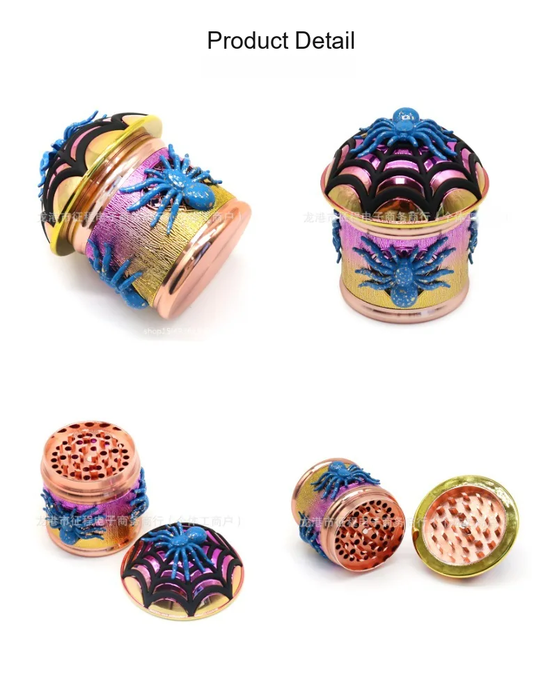 Spider-Shaped 4-Layer Zinc Alloy Herb Grinder - Product detail