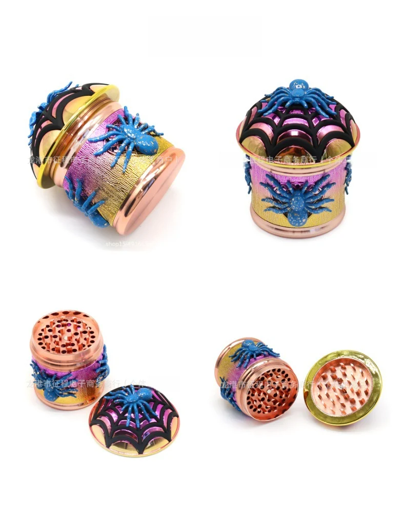 Spider-Shaped 4-Layer Zinc Alloy Herb Grinder
