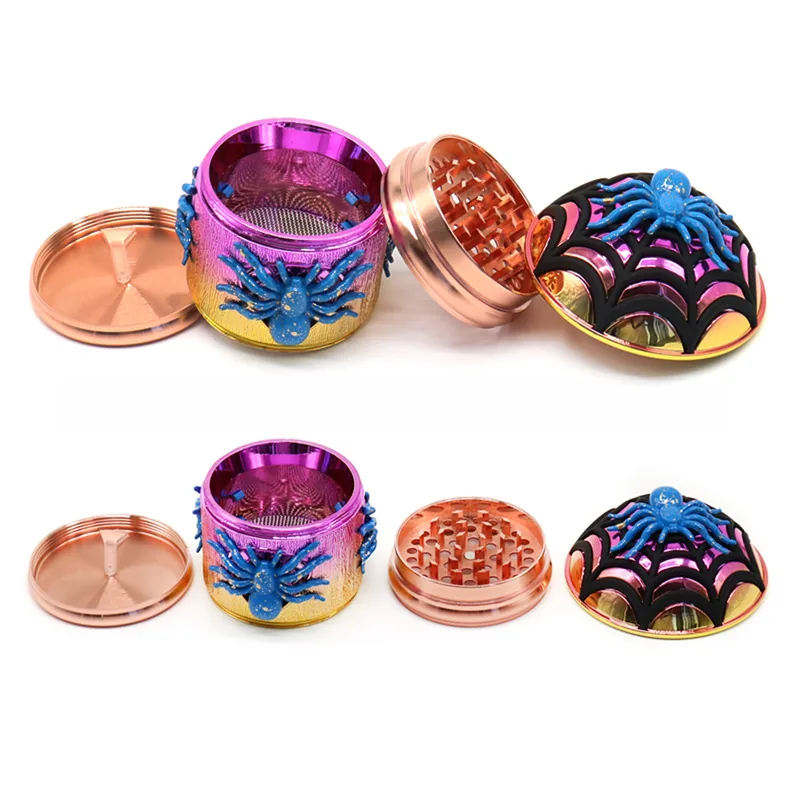 Spider-Shaped 4-Layer Zinc Alloy Herb Grinder