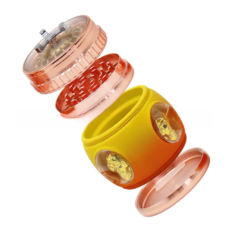 Skull Roulette 4-Layer Zinc Alloy Herb Grinder