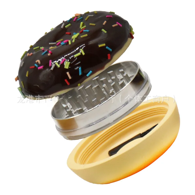 Donut-Shaped Plastic and Zinc Alloy Herb Grinder - Product detail