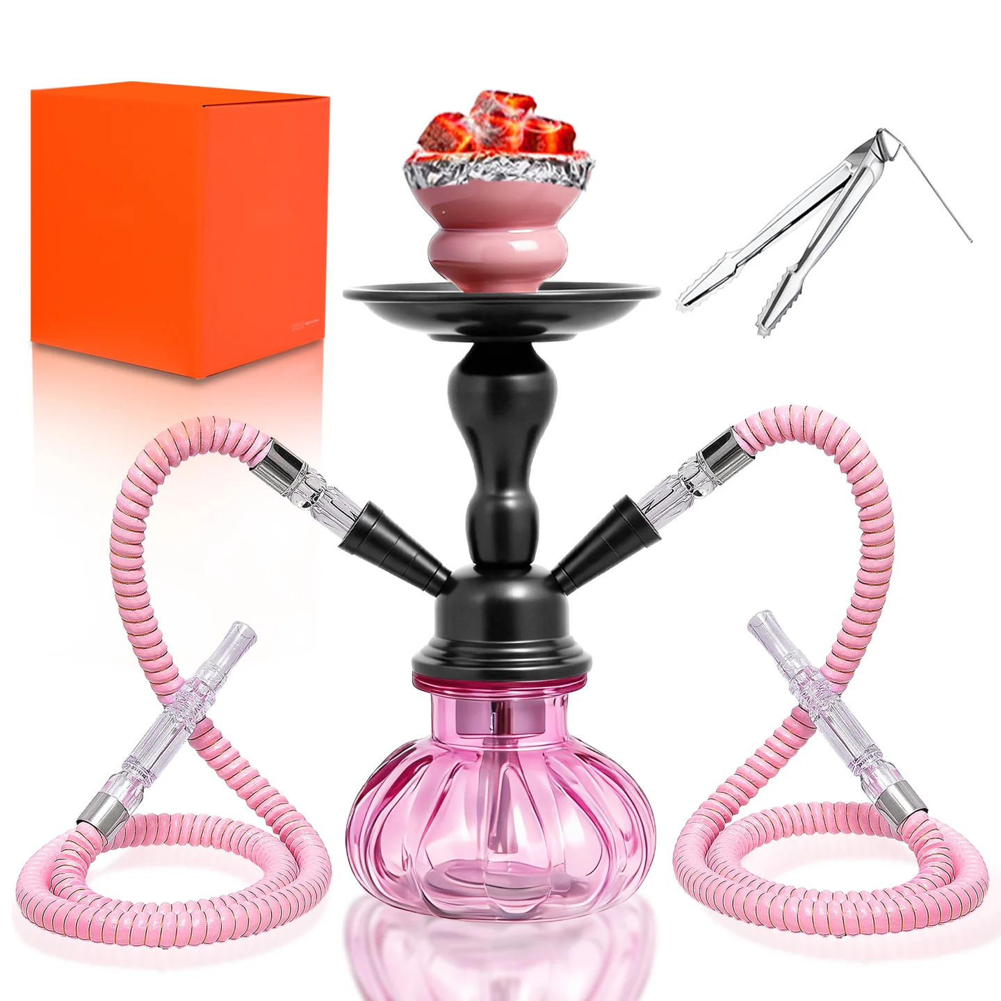Glass Hookah Set with Foam Packaging