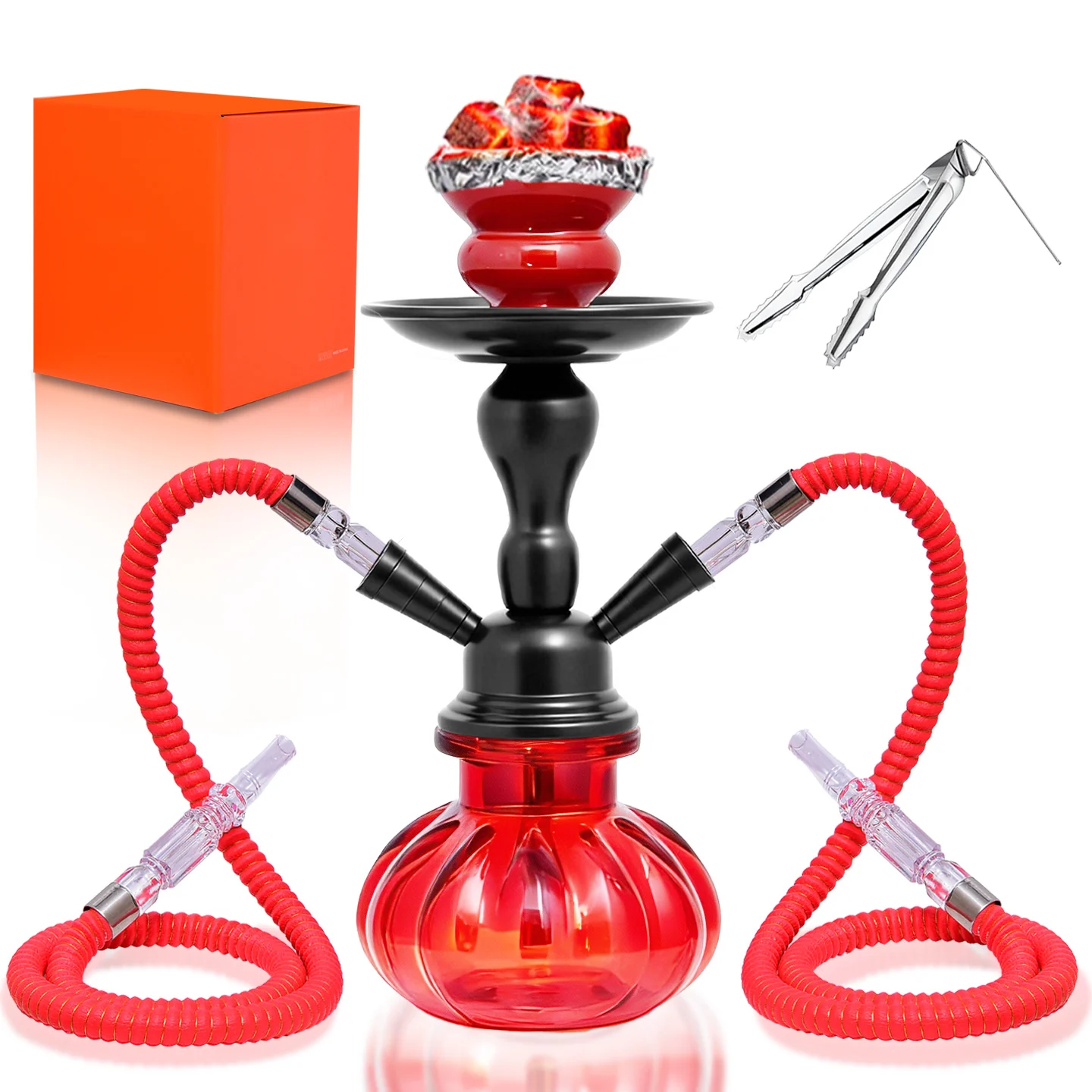 Glass Hookah Set with Foam Packaging