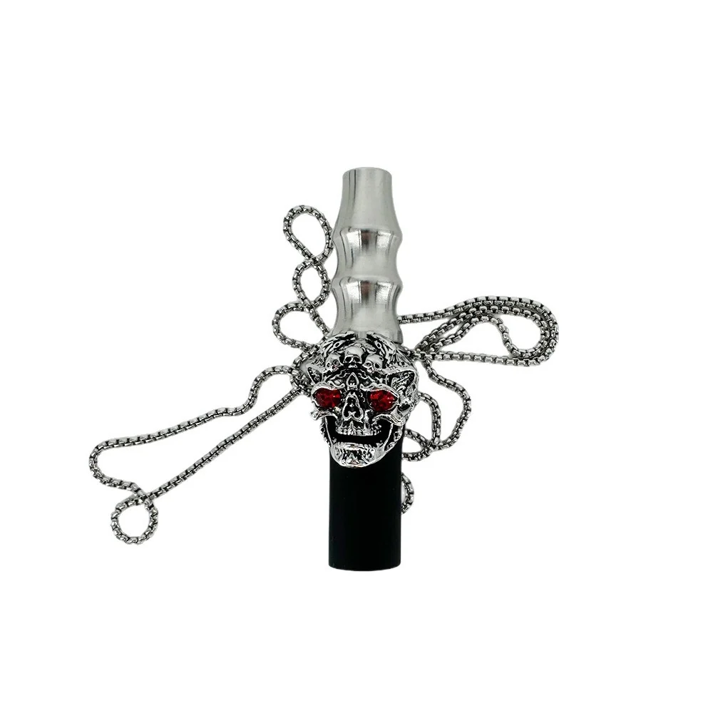 Silicone and Aluminum Alloy Hookah Mouthpiece with Lanyard