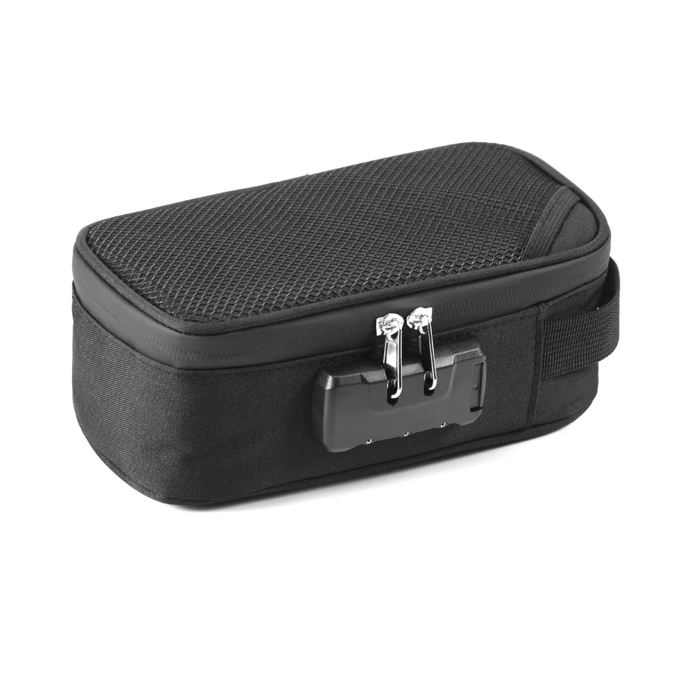 Portable Activated Carbon Smell-Proof Oxford Fabric Tobacco Storage Bag with Combination Lock for Pipes — application view 004