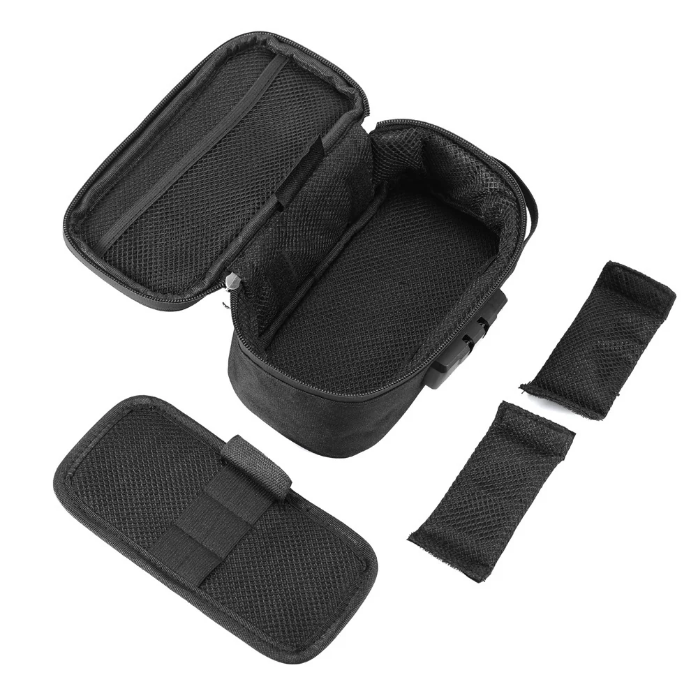 Portable Activated Carbon Smell-Proof Oxford Fabric Tobacco Storage Bag with Combination Lock for Pipes — application view 013
