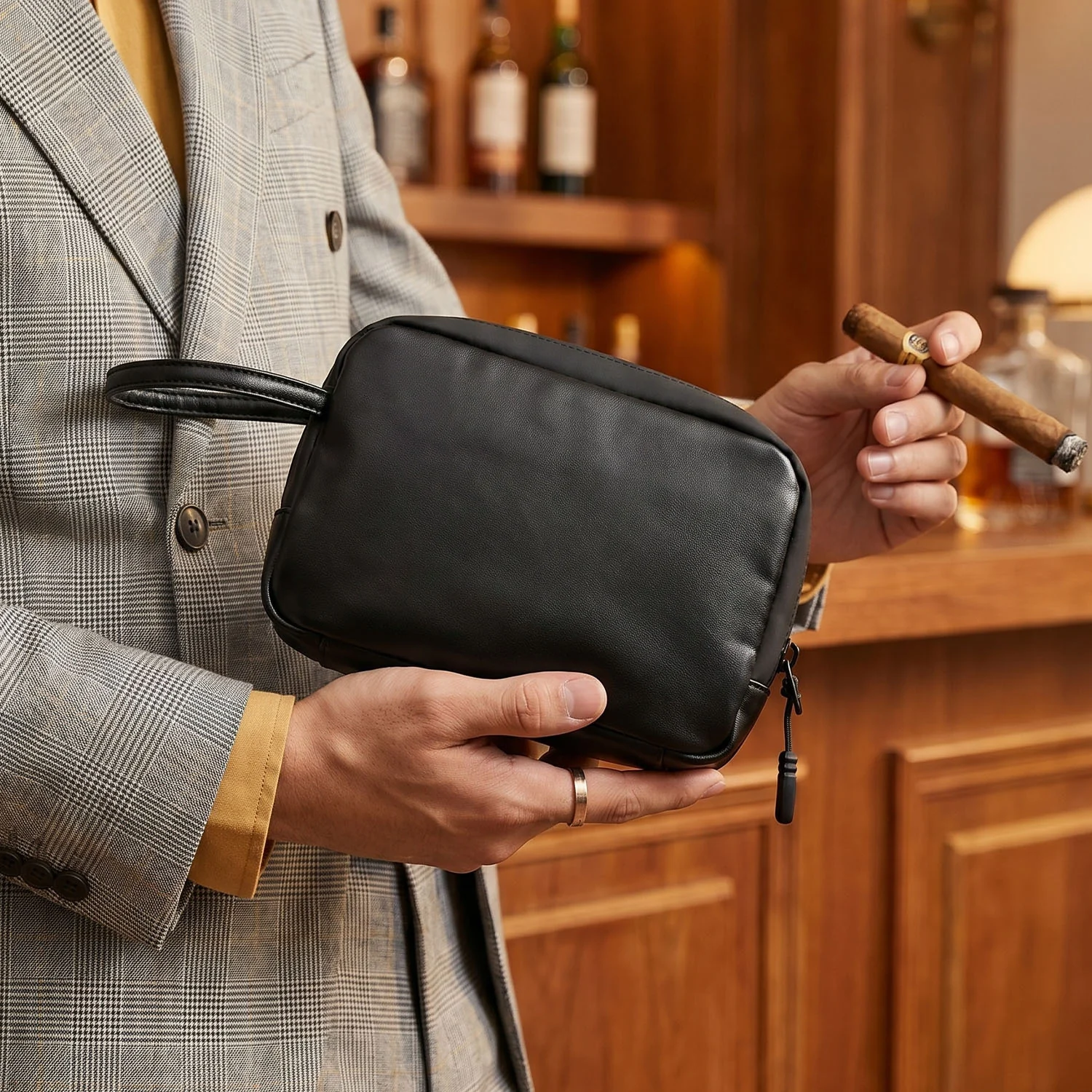 PU Leather Tobacco Storage Pouch