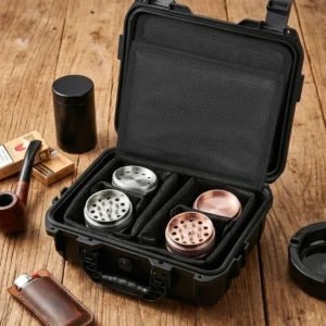 Hard-Shell Cigar Storage Case with Combination Lock
