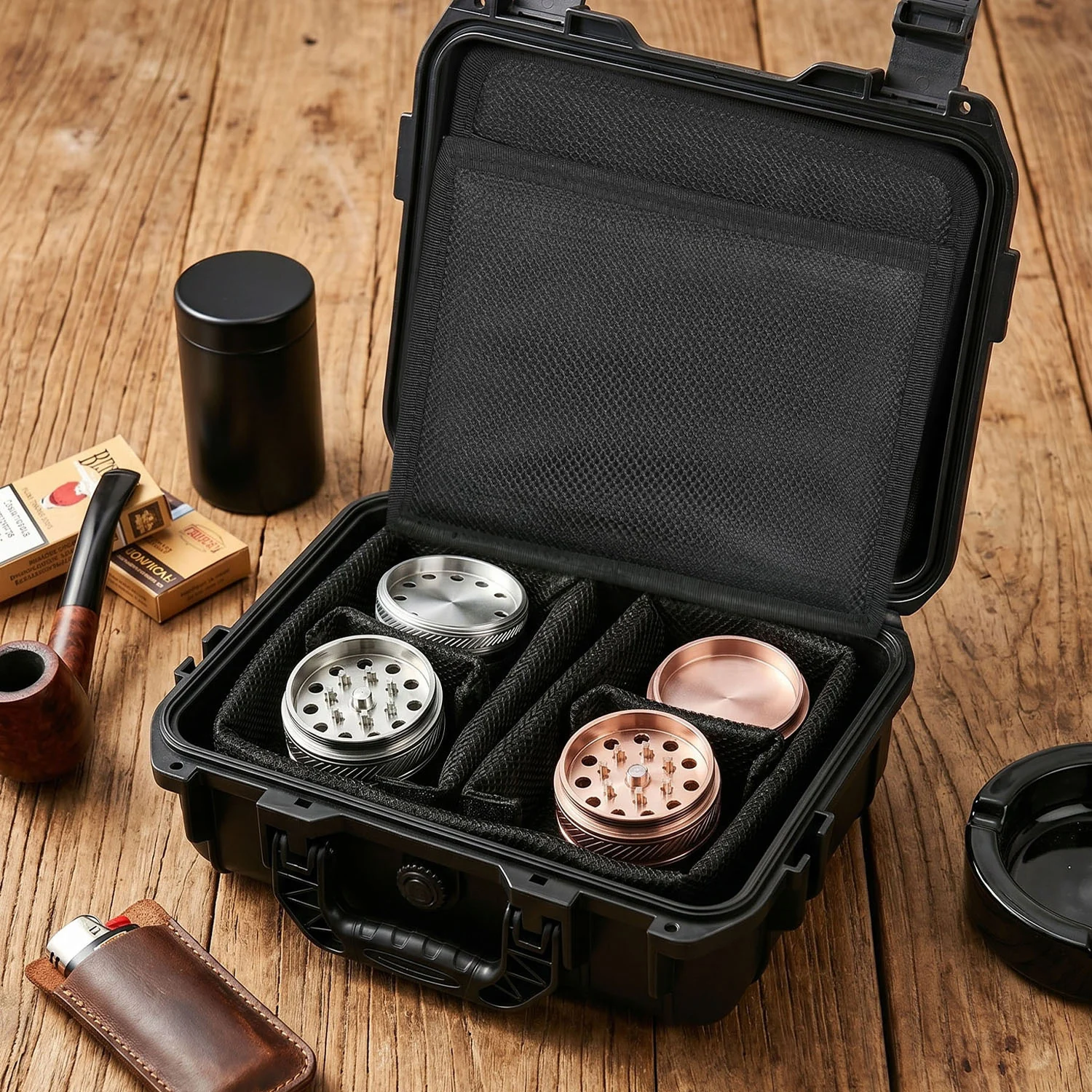 Hard-Shell Cigar Storage Case with Combination Lock