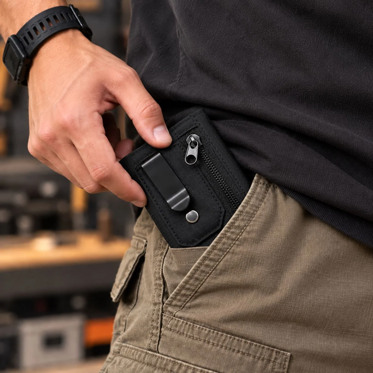 RFID-Blocking Concealed Travel Waist Wallet