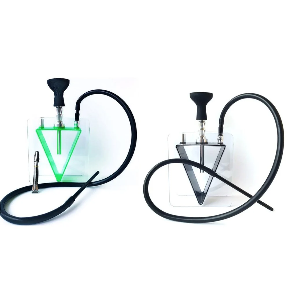 Triangular Acrylic Hookah Set