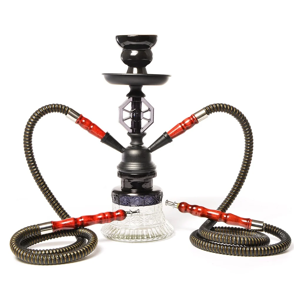 Two-Hose Glass Hookah Set