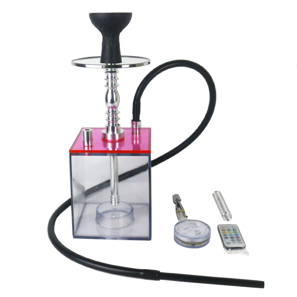 Square Acrylic Hookah Set