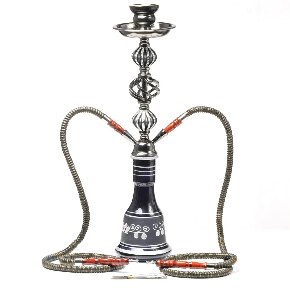 Large Two-Hose Glass Hookah Set