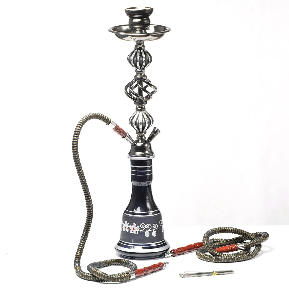Large Two-Hose Glass Hookah Set