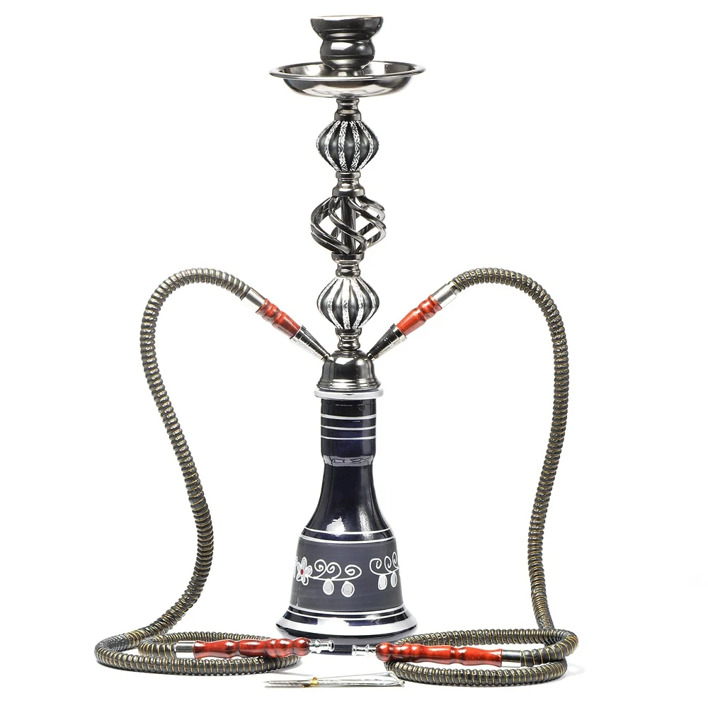 Large Two-Hose Glass Hookah Set