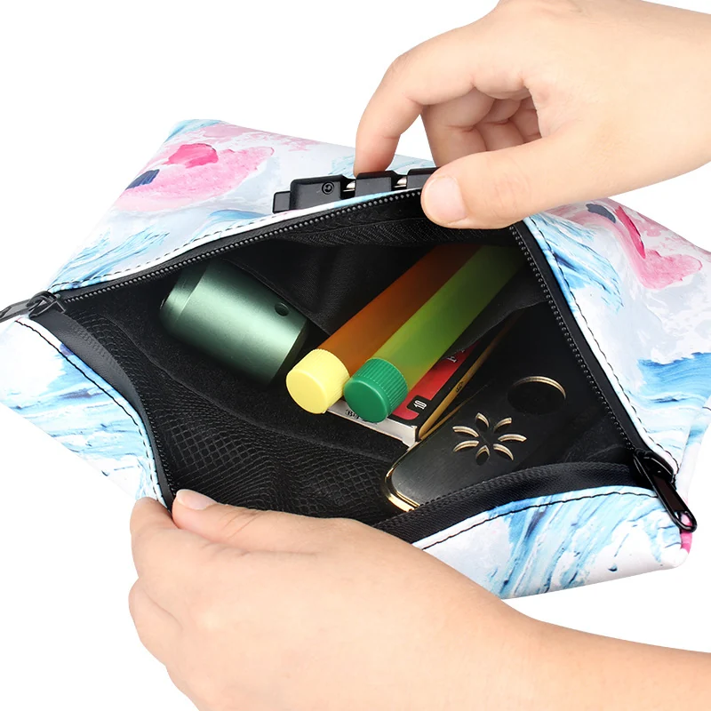 Marble-Pattern PU Storage Pouch