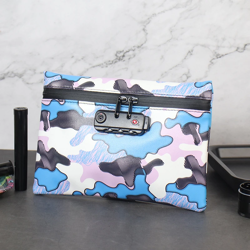 Marble-Pattern PU Storage Pouch