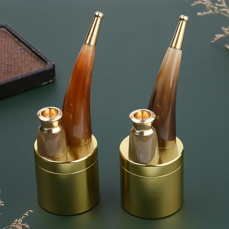 Water Pipe with Horn Mouthpiece