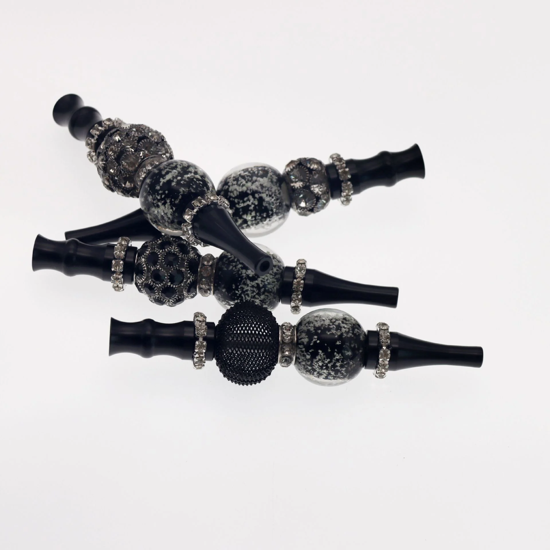 Rhinestone Hookah Mouthpiece with Luminous Glass Ball