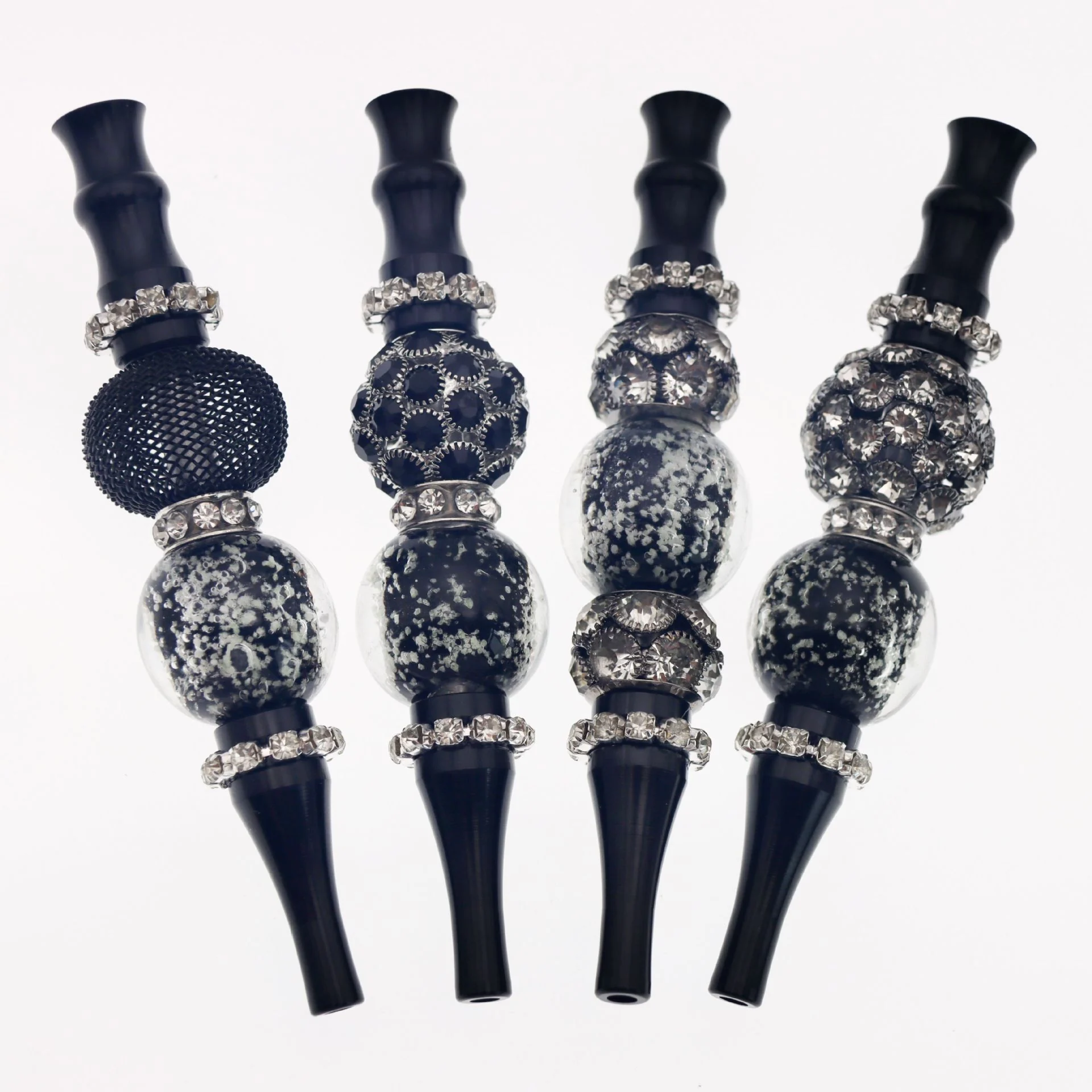Rhinestone Hookah Mouthpiece with Luminous Glass Ball