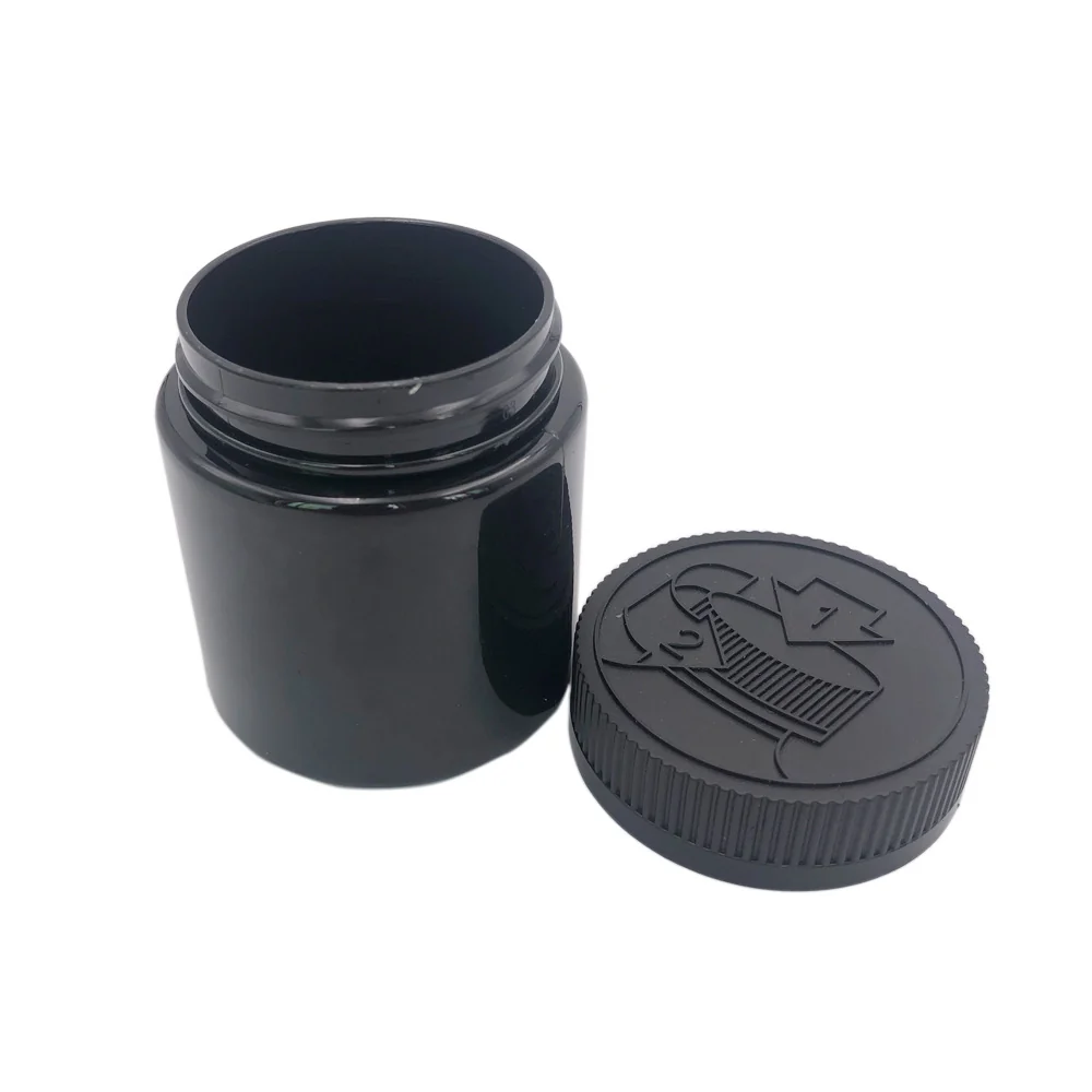 Portable Smell-Proof Moisture-Resistant PET Storage Jar for Pipe Tobacco and Cannabis - 60 ml and 120 ml