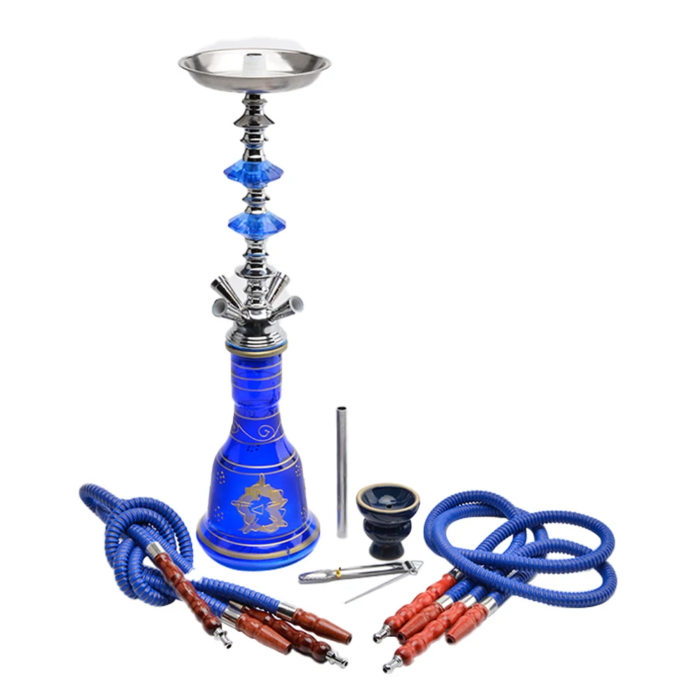 Four-Hose Hookah with Glass Bottle Options