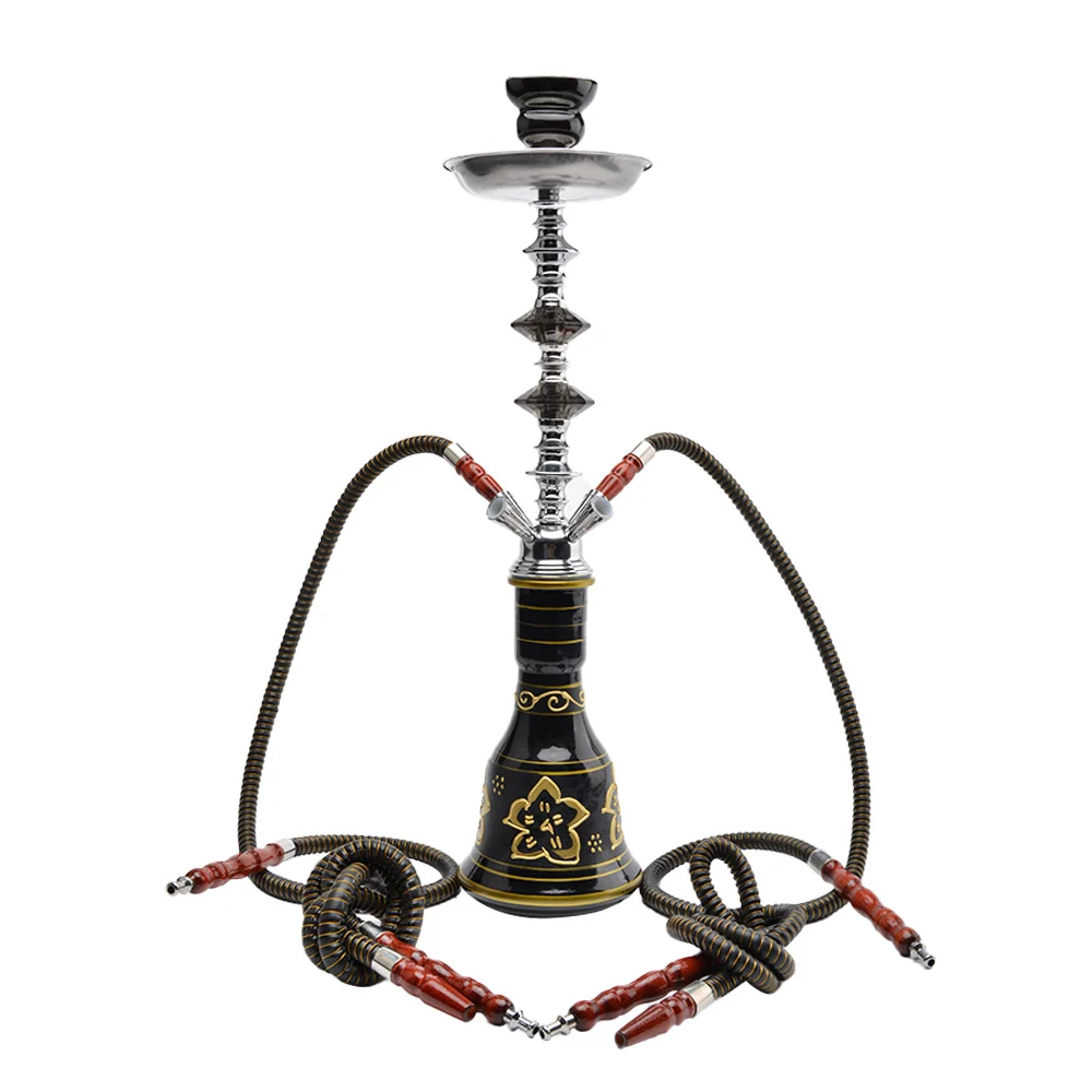 Four-Hose Hookah with Glass Bottle Options