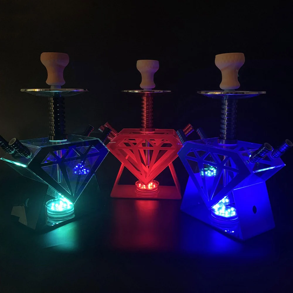 Four-Hose Diamond-Style Acrylic Hookah