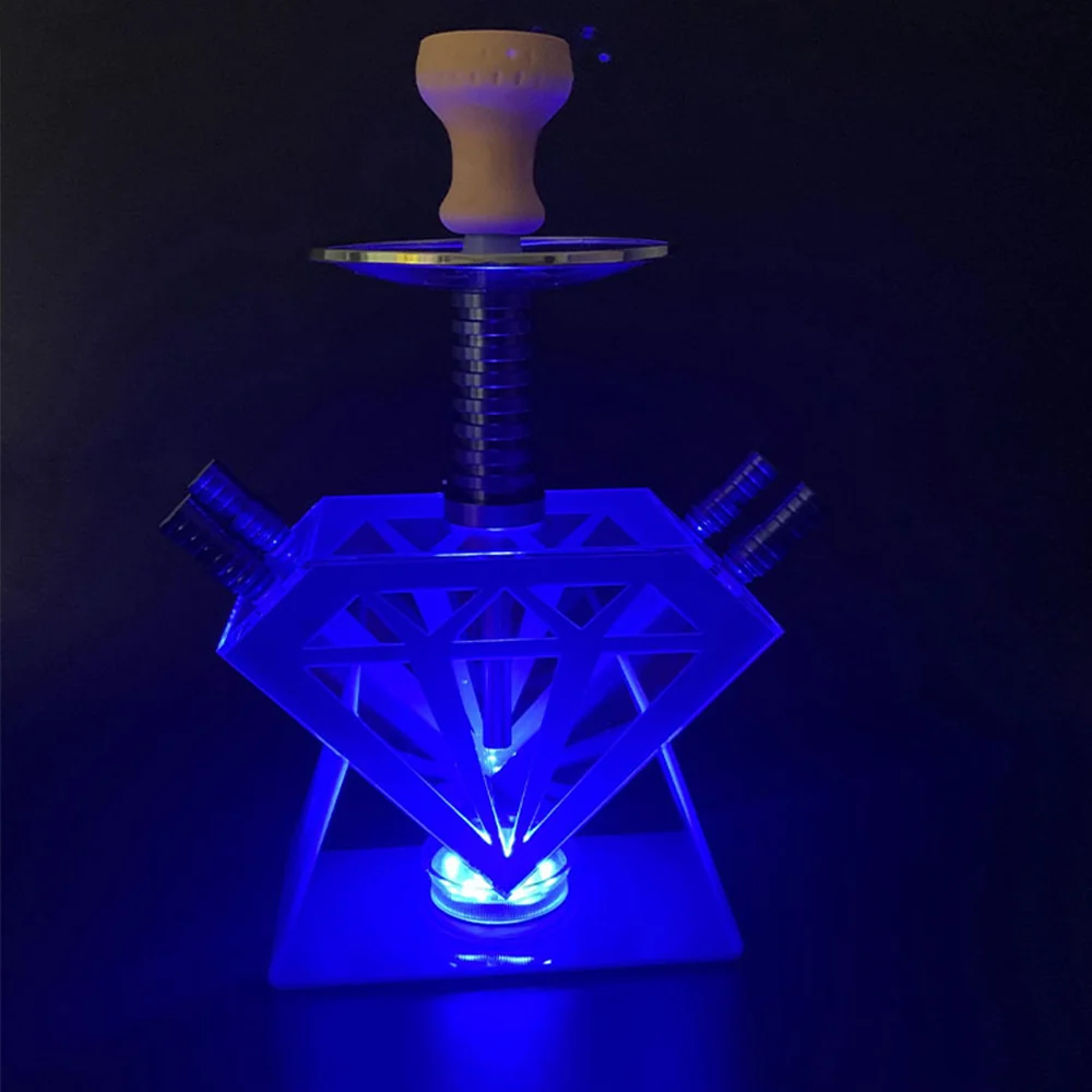Four-Hose Diamond-Style Acrylic Hookah