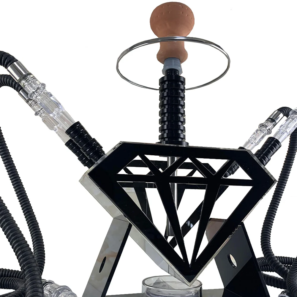 Four-Hose Diamond-Style Acrylic Hookah