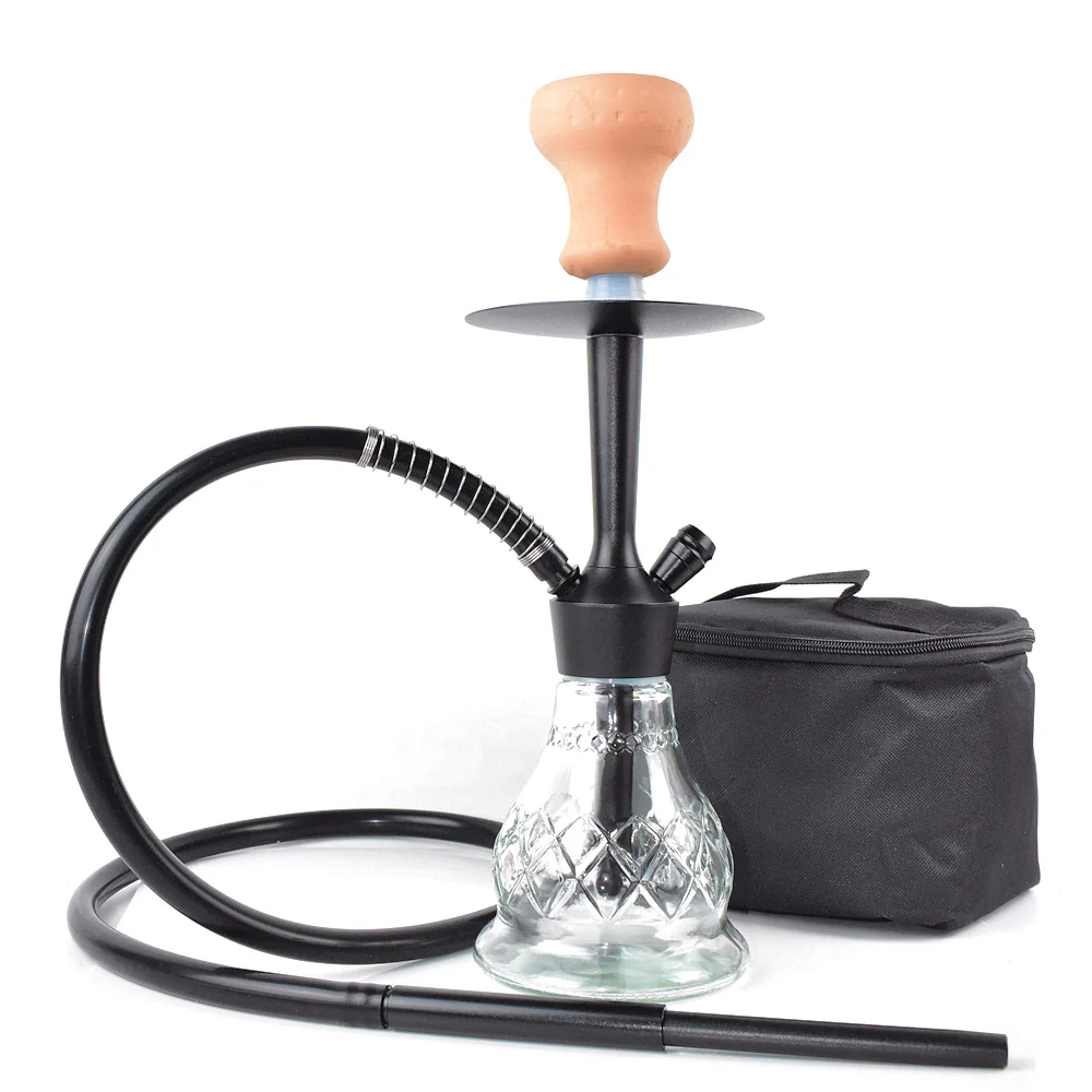 Small Single-Hose Glass Hookah with Bag