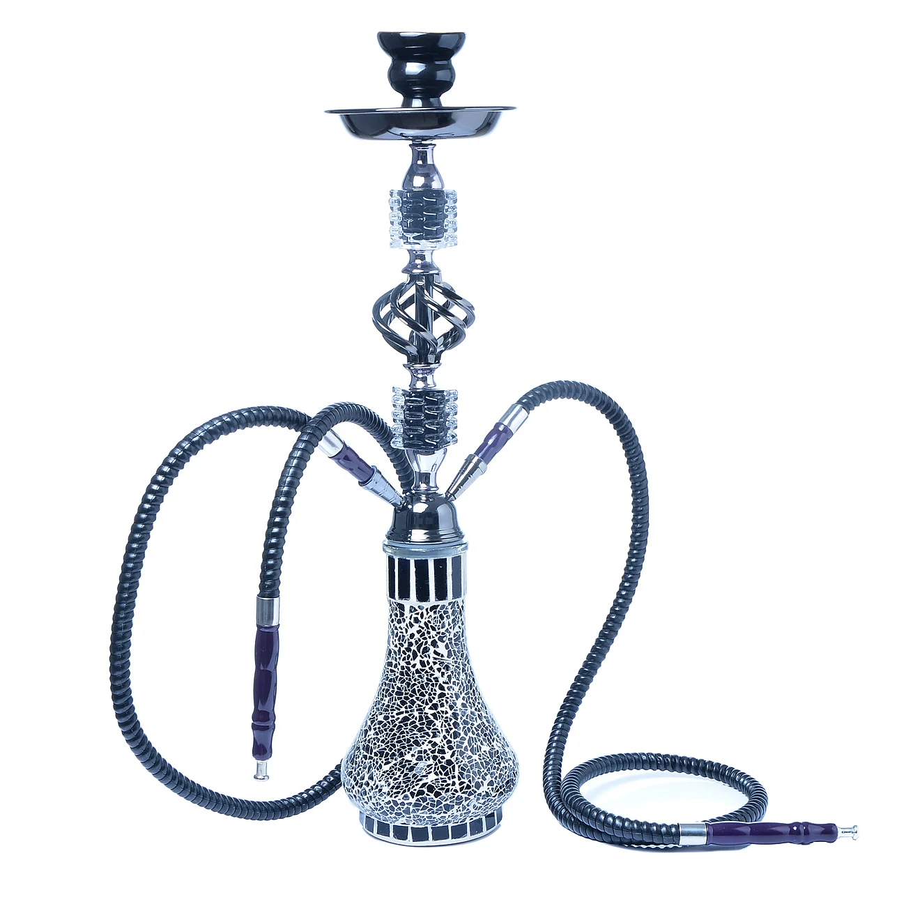 Glass Hookah with Two- and Four-Hose Options