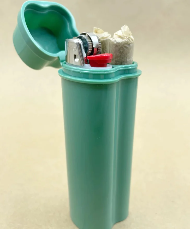 Pocket Cigar Storage Case with Lighter Compartment