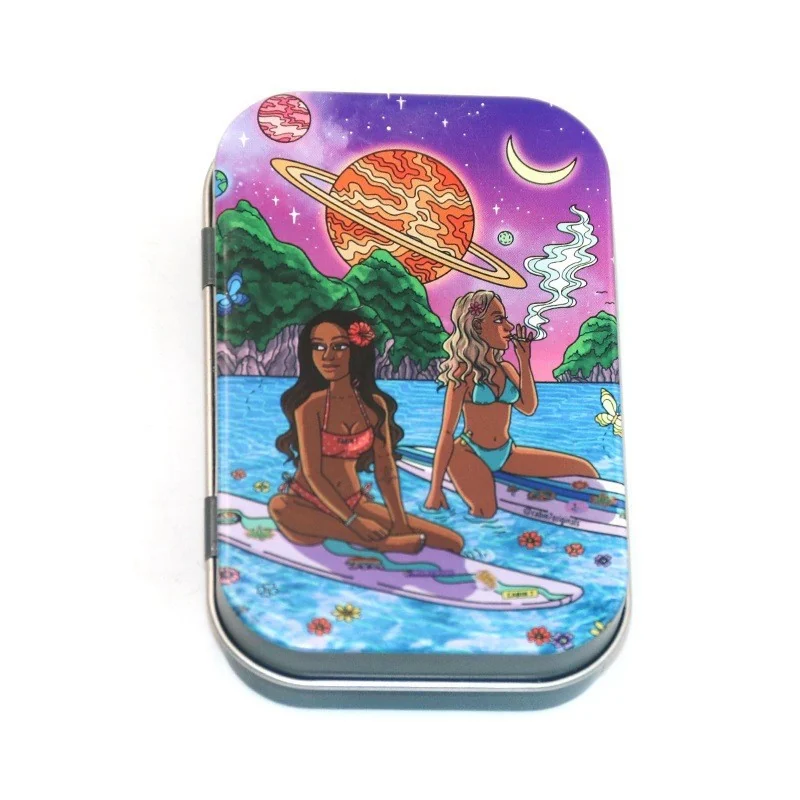 Portable Tinplate Flip-Top Tobacco Case — product view 033