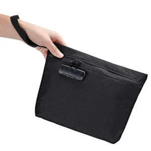 Smell-Proof Polyester Tobacco Storage Bag with Combination Lock for Documents, Stamps and Pipes — application view 006