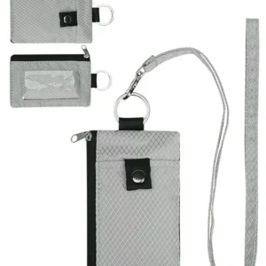 Mini Slim RFID-Blocking Card and Coin Wallet with Keychain and Neck-Wear Option — color 007