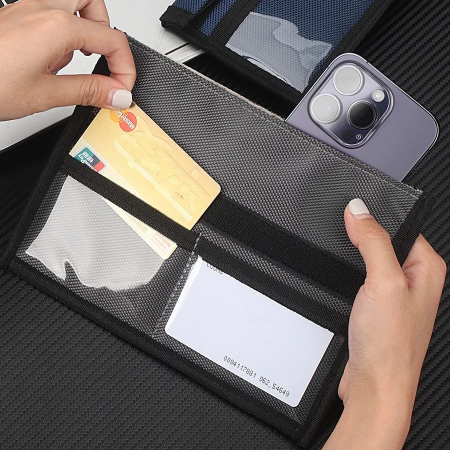 RFID-Blocking Compact Wallet with Coin and Card Storage